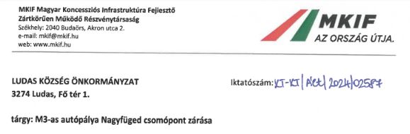 M3-as autópálya Nagyfügedi csomópontjának zárása